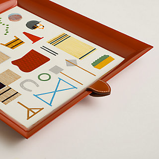 Atrium Saut Hermès tray, small model - Brown | Hermès USA